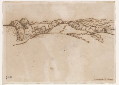 Omgeving van Cusset, c.1866-69 door Jean Francois Millet